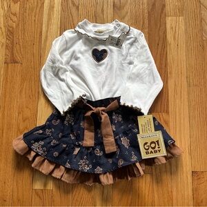 NWT Western GO! Baby Paisley Skirt and Onesie Outfit size 18 months